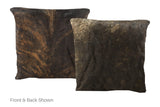 Dark Brindle Cowhide Pillow 16x16 #A50735 by Hudson Hides