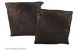 Dark Brindle Cowhide Pillow 16x16 #A50737 by Hudson Hides