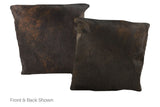 Dark Brindle Cowhide Pillow 16x16 #A50737 by Hudson Hides