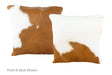 Brown and White Cowhide Pillow 16x16 #A50741 by Hudson Hides
