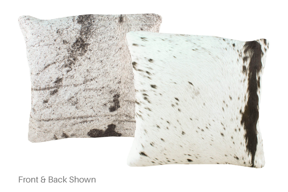 Salt and Pepper Black Cowhide Pillow #A50744