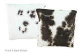 Black and White Cowhide Pillow 16x16 #A50746 by Hudson Hides