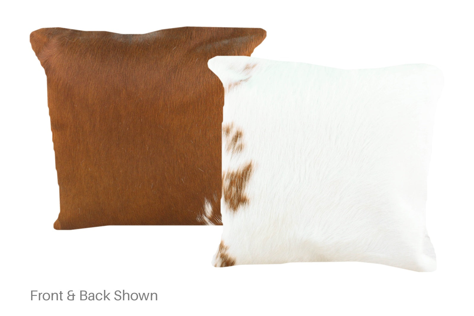 Brown and White Cowhide Pillow #A50748