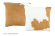 Beige and White Cowhide Pillow 16x16 #A50751 by Hudson Hides