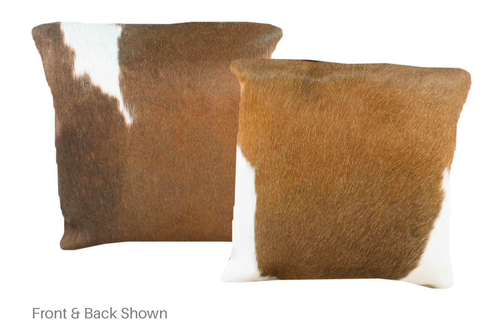 Brown and White Cowhide Pillow #A50758