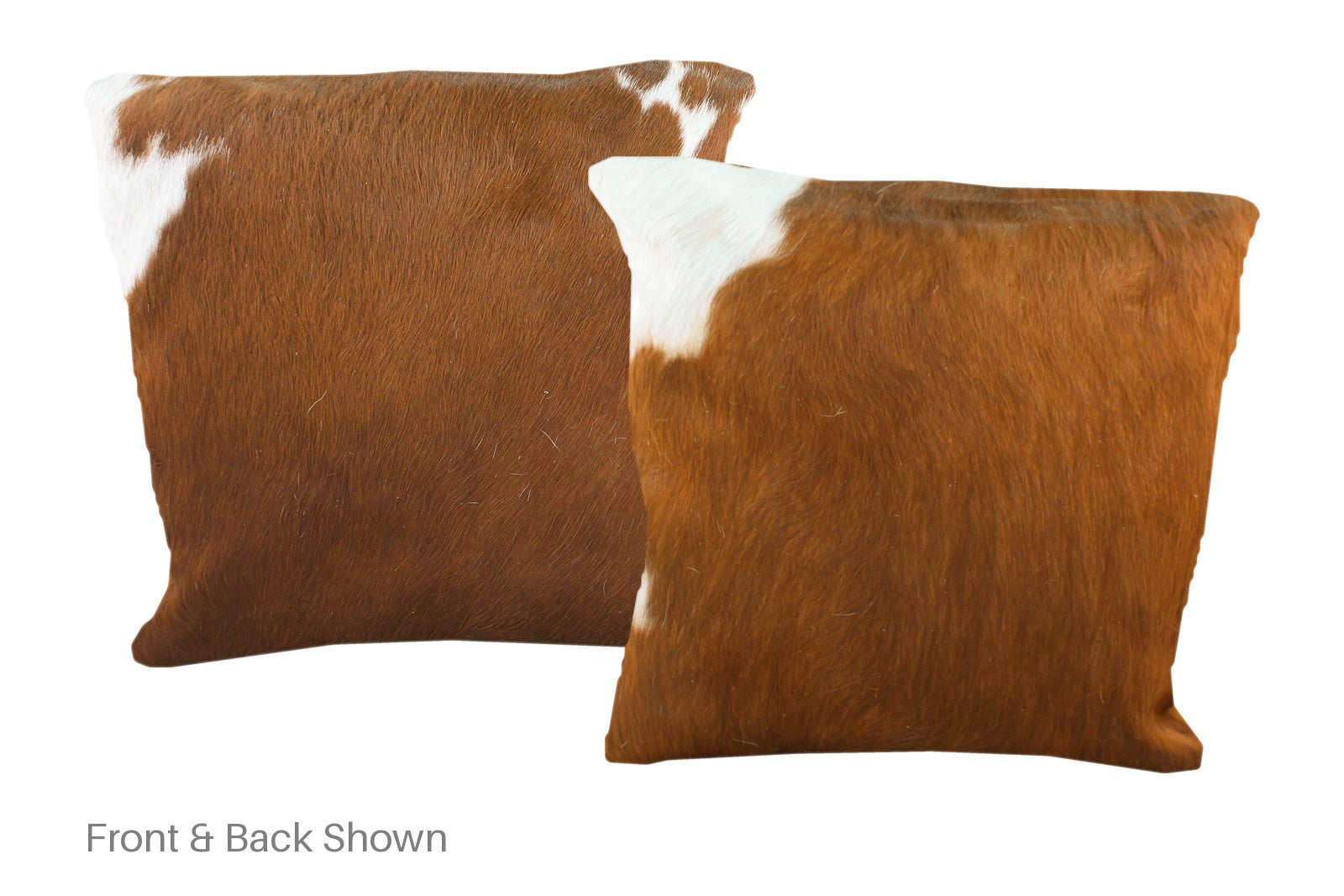 Brown and White Cowhide Pillow #A50763