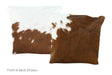 Brown and White Cowhide Pillow 16x16 #A50766 by Hudson Hides