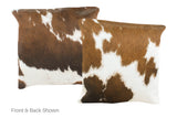 Chocolate Cowhide Pillow 16x16 #A50770 by Hudson Hides