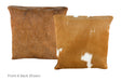 Brown and White Cowhide Pillow 16x16 #A50774 by Hudson Hides