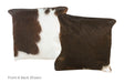 Brown and White Cowhide Pillow 16x16 #A50778 by Hudson Hides