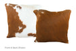 Brown and White Cowhide Pillow 16x16 #A50783 by Hudson Hides