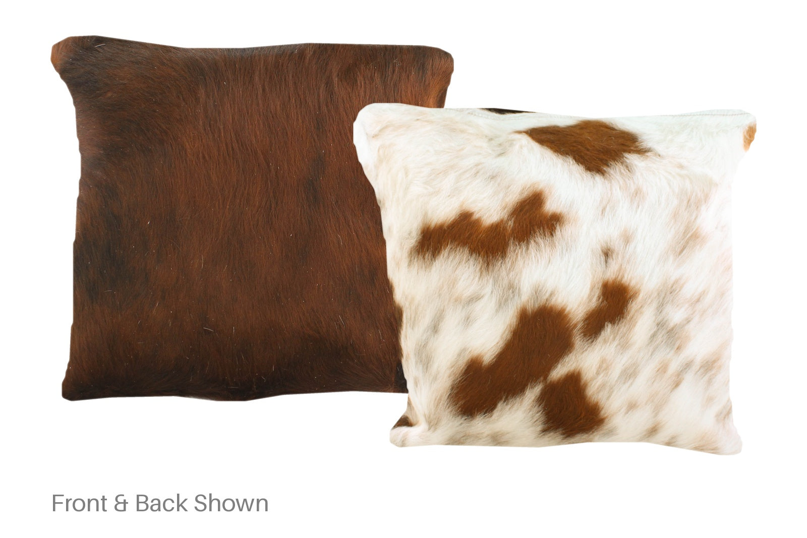 Brown and White Cowhide Pillow #A50790