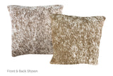 Salt and Pepper Brown Cowhide Pillow 16x16 #A50796 by Hudson Hides