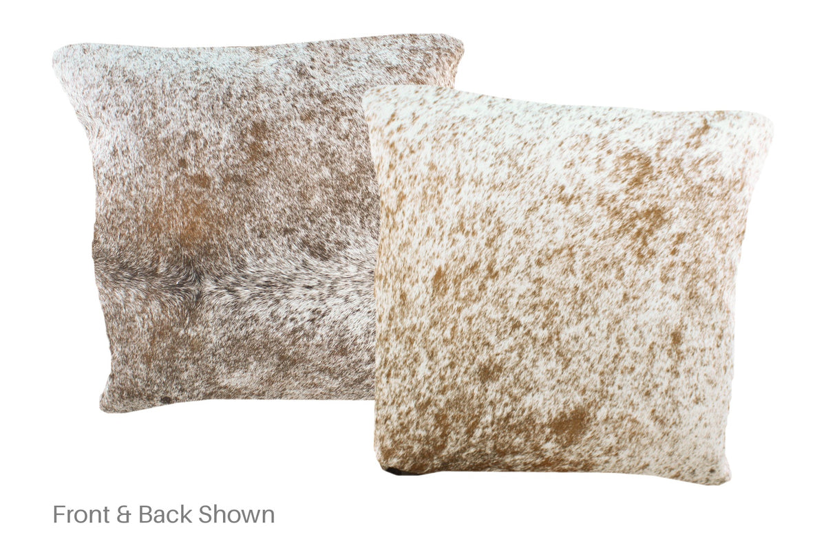 Salt and Pepper Brown Cowhide Pillow #A50797