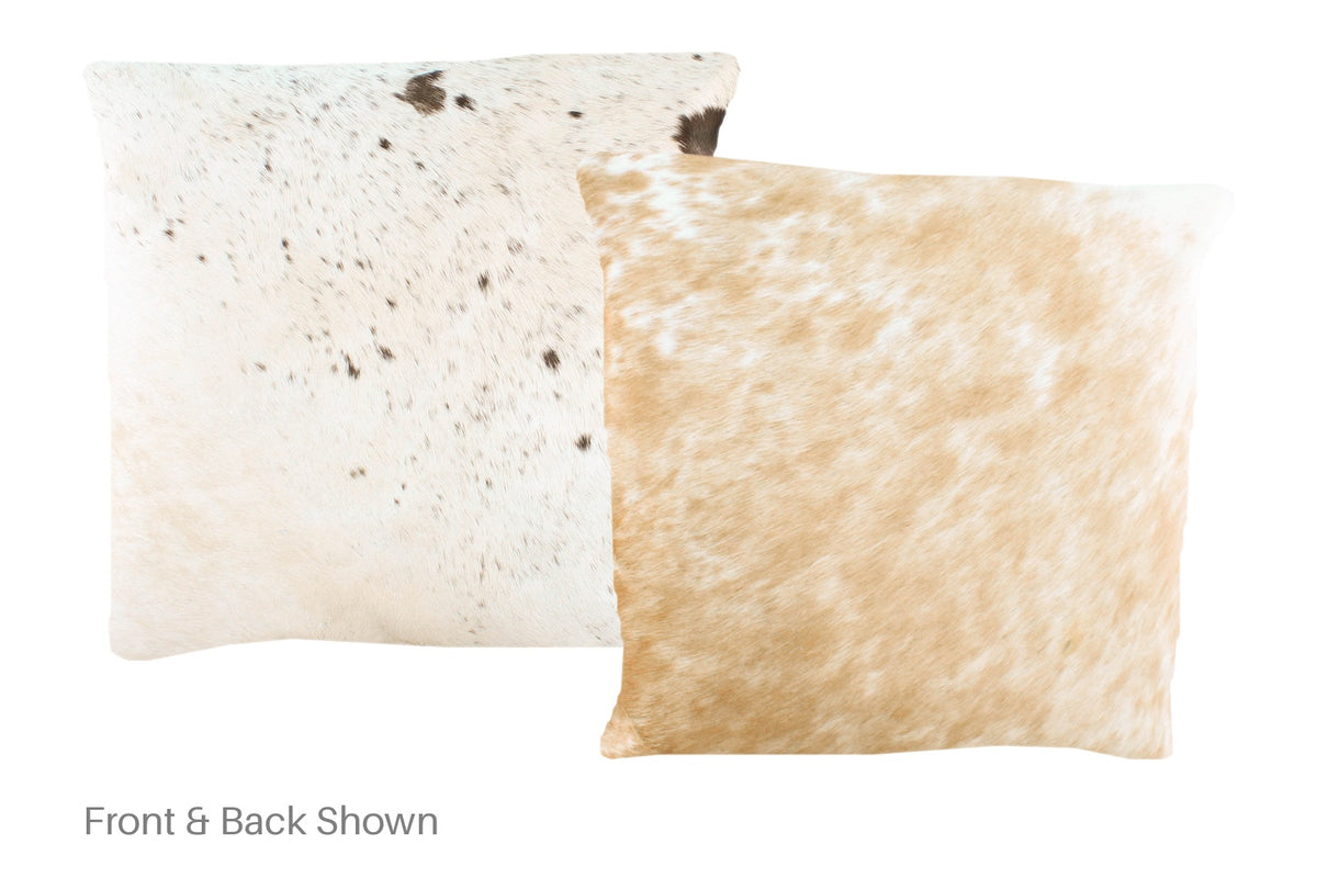Salt and Pepper Brown Cowhide Pillow #A50799