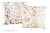 Salt and Pepper Brown Cowhide Pillow 16x16 #A50800 by Hudson Hides