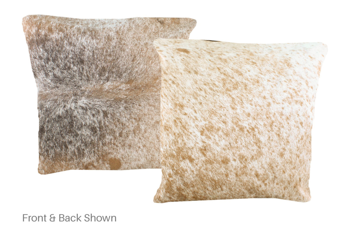 Salt and Pepper Brown Cowhide Pillow #A50802