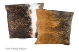 Tricolor Cowhide Pillow 16x16 #A50803 by Hudson Hides