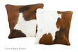 Tricolor Cowhide Pillow 16x16 #A50806 by Hudson Hides