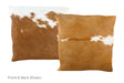Brown and White Cowhide Pillow 16x16 #A50808 by Hudson Hides