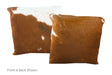 Brown and White Cowhide Pillow 16x16 #A50809 by Hudson Hides