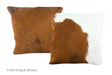 Tricolor Cowhide Pillow 16x16 #A50812 by Hudson Hides