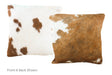 Tricolor Cowhide Pillow 16x16 #A50813 by Hudson Hides