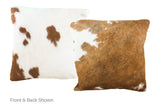 Tricolor Cowhide Pillow 16x16 #A50813 by Hudson Hides