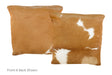 Brown and White Cowhide Pillow 16x16 #A50814 by Hudson Hides