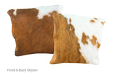 Tricolor Cowhide Pillow 16x16 #A50815 by Hudson Hides