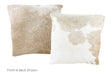 Grey with Beige Cowhide Pillow 16x16 #A50817 by Hudson Hides