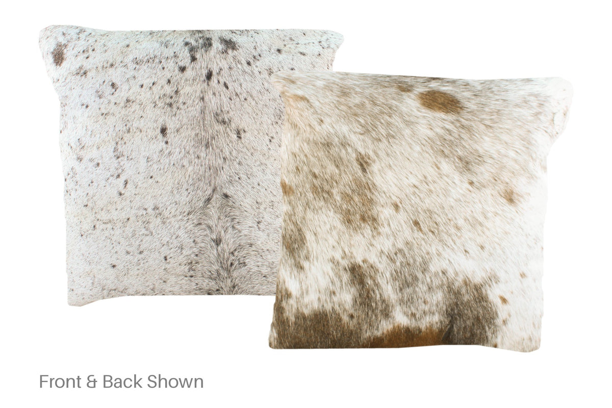 Salt and Pepper Black Cowhide Pillow #A50822