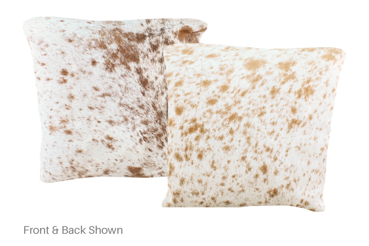 Salt and Pepper Brown Cowhide Pillow #A50823