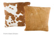 Brown and White Cowhide Pillow 16x16 #A50824 by Hudson Hides