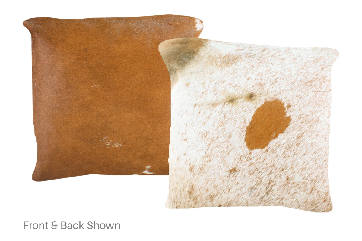 Salt and Pepper Brown Cowhide Pillow #A50826