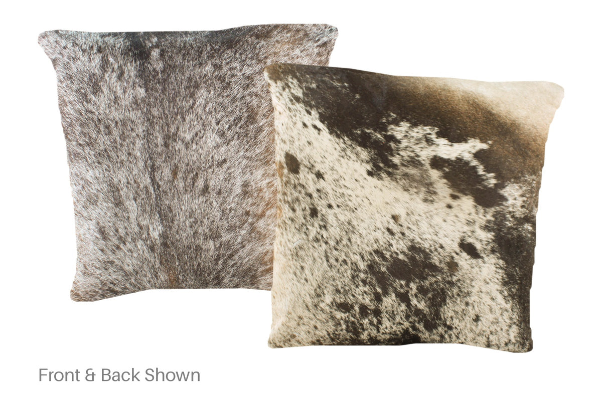 Salt and Pepper Black Cowhide Pillow #A50827