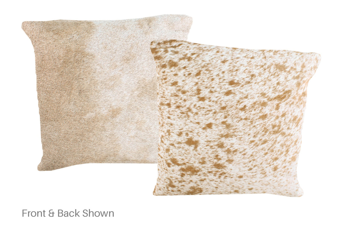 Salt and Pepper Brown Cowhide Pillow #A50828