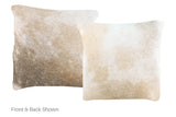 Grey with Beige Cowhide Pillow 16x16 #A50832 by Hudson Hides