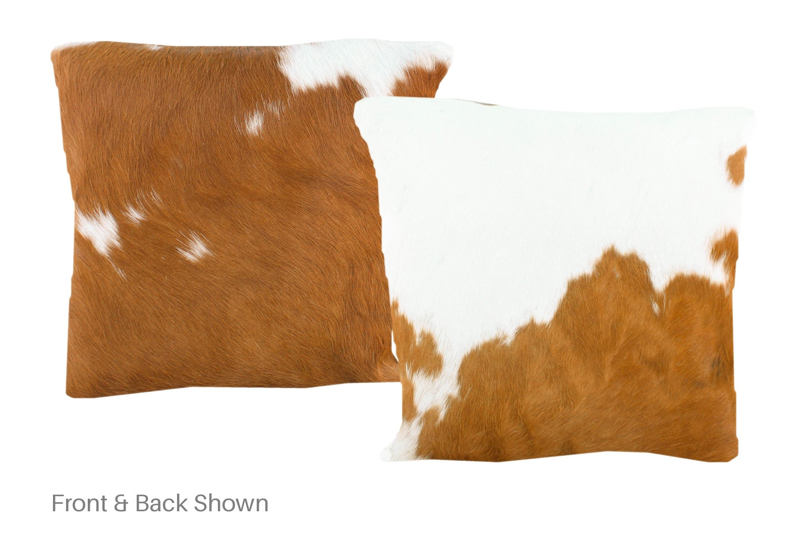 Brown and White Cowhide Pillow #A50836