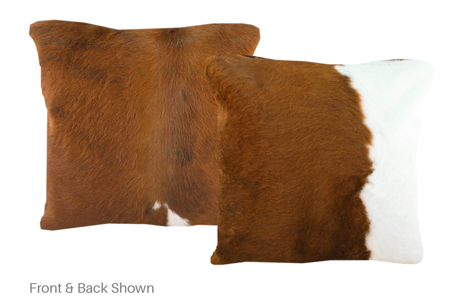 Brown and White Cowhide Pillow #A50849