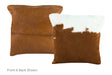 Brown and White Cowhide Pillow 16x16 #A50853 by Hudson Hides
