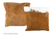Brown and White Cowhide Pillow 16x16 #A50859 by Hudson Hides