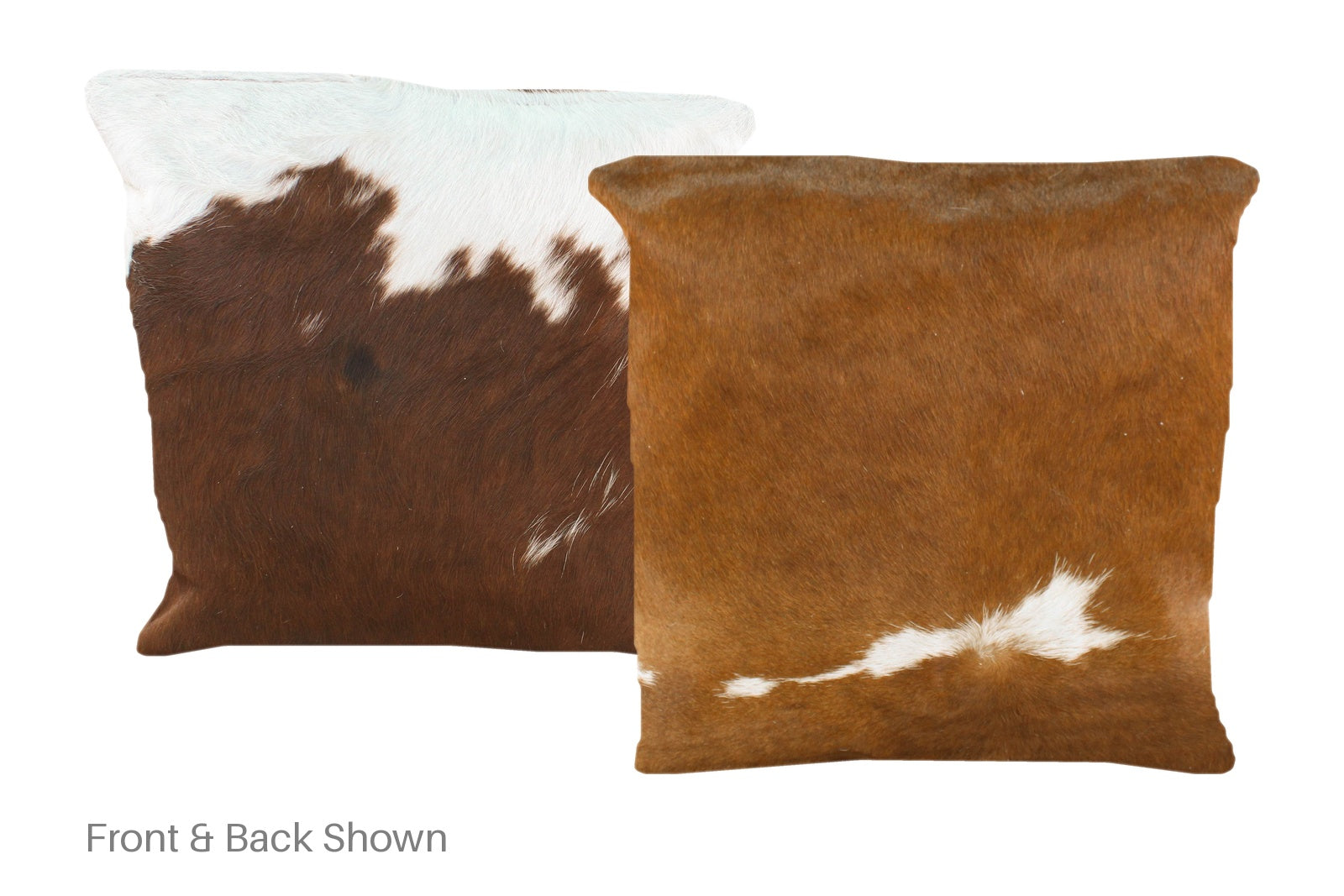 Brown and White Cowhide Pillow #A50863