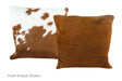 Brown and White Cowhide Pillow 16x16 #A50871 by Hudson Hides