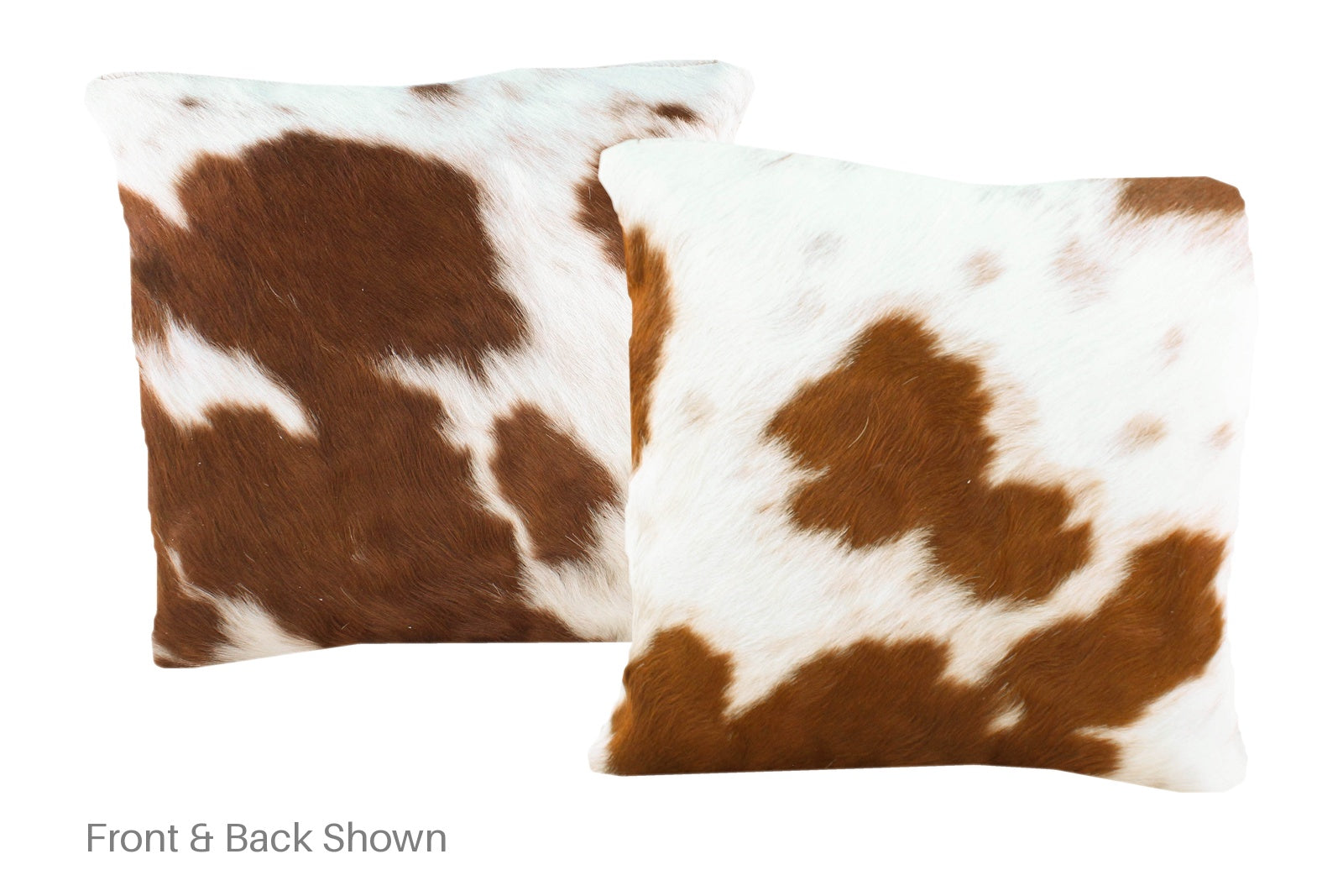 Brown and White Cowhide Pillow #A50874