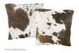 Salt and Pepper Brown Cowhide Pillow 16x16 #A50875 by Hudson Hides
