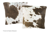 Salt and Pepper Brown Cowhide Pillow 16x16 #A50875 by Hudson Hides