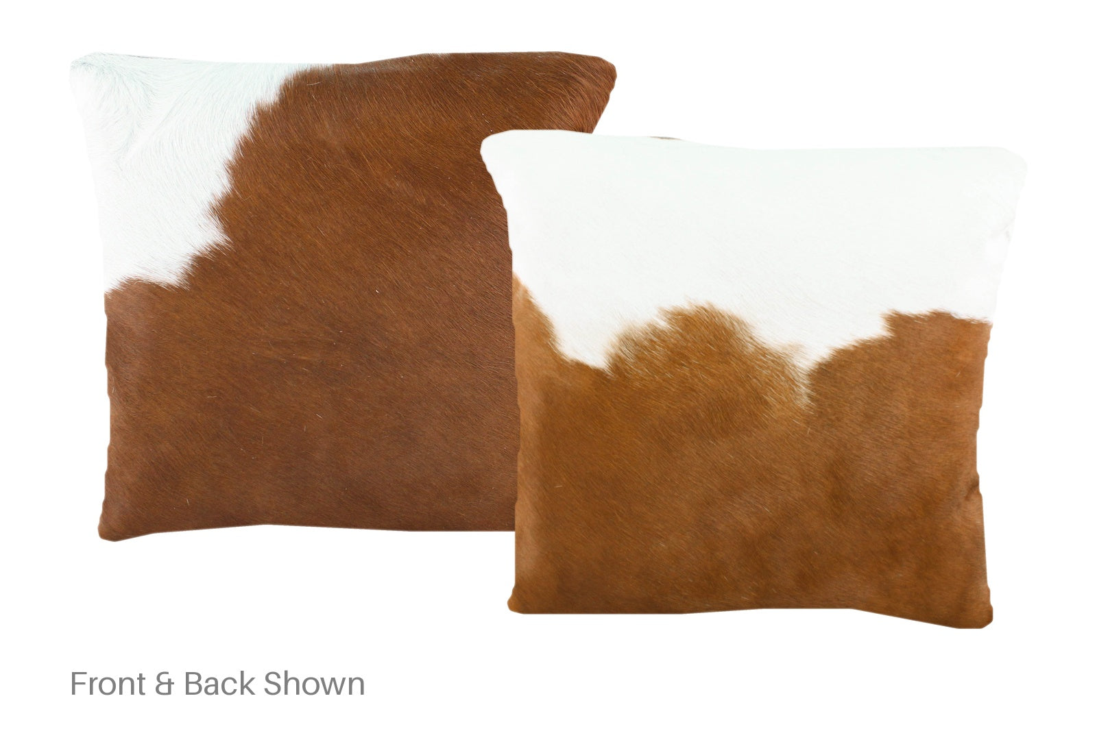 Brown and White Cowhide Pillow #A50878