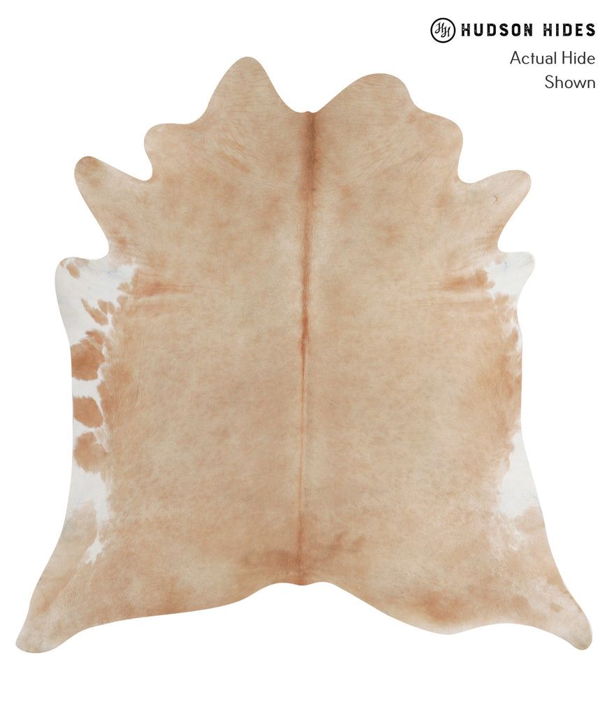 Beige X-Large Brazilian Cowhide Rug 7'1"H x 6'9"W #A5088 by Hudson Hides