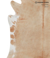 Beige X-Large Brazilian Cowhide Rug 7'1"H x 6'9"W #A5088 by Hudson Hides
